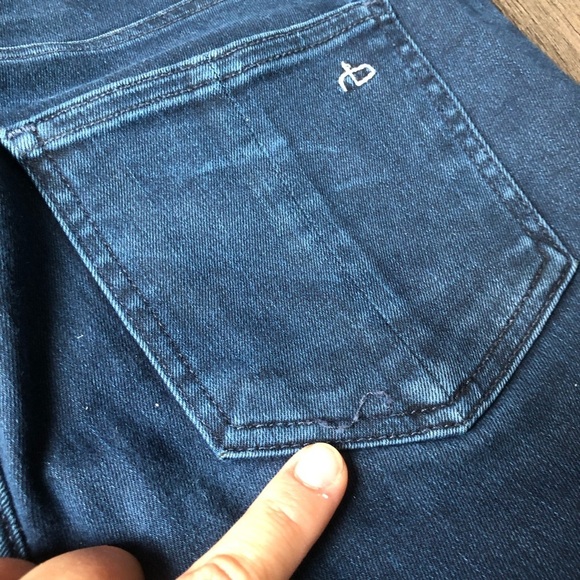Rag & Bone High Rise Skinny Jeans Size 26 Coated Mae Dark Wash - Picture 5 of 10